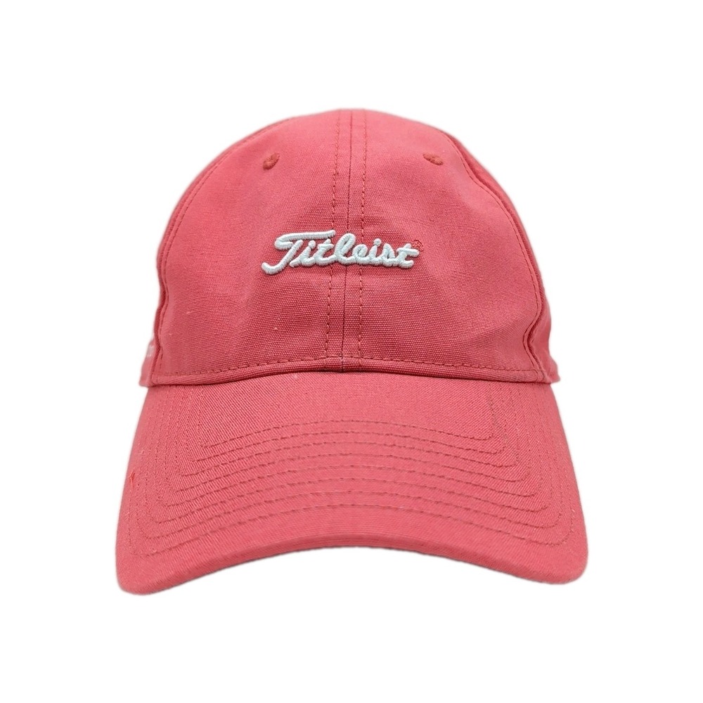TITLEIST Golf Hat Balcones Country Club Pink Adjustable Strapback Austin TX Cap